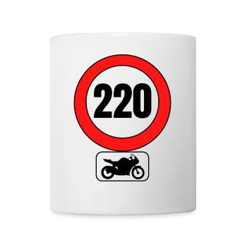 GESCHWINDIGKEITSBEGRENZUNG 220 - Tasse - Weiß - Vorne