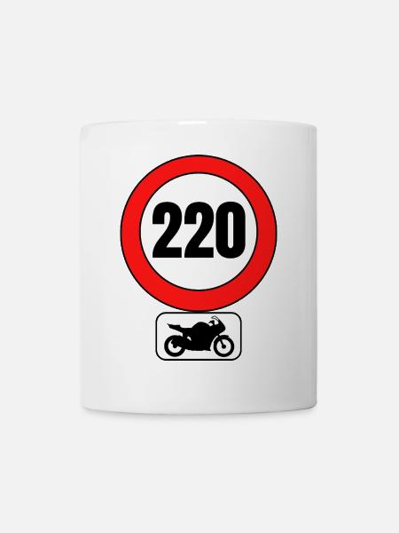 GESCHWINDIGKEITSBEGRENZUNG 220 - Tasse - Weiß