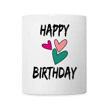 HAPPY BIRTHDAY. HAPPY BIRTHDAY. ANNIVERSARY. - Mug - white - Front