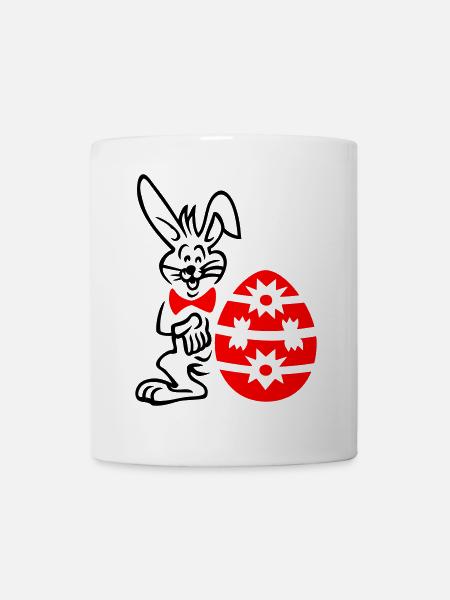 Osterei mit Hase - Tasse - Weiß