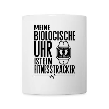 Meine biologische Uhr ist ein Fitnesstracker - Tasse - Weiß - Vorne