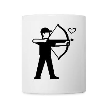 Design d’archer minimaliste - Mug blanc - blanc - Devant