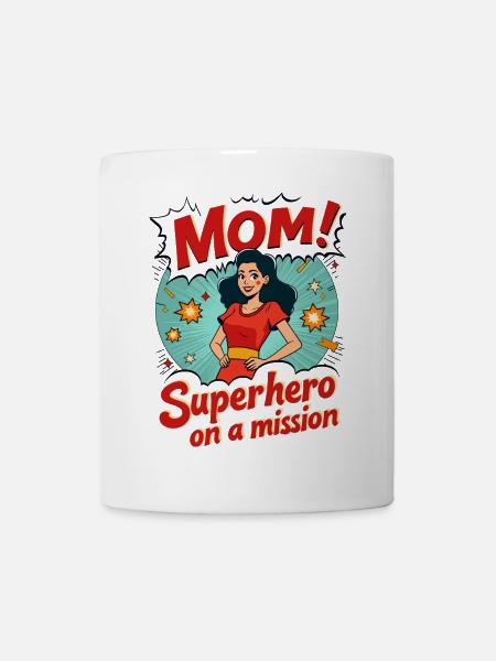 Mutter, Superheldin auf einer Mission ! - Tasse - Weiß