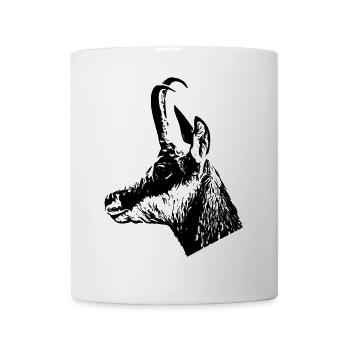 Gamsportrait - Tasse - Weiß - Vorne