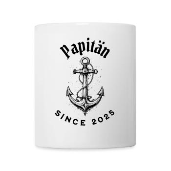 Lustiges Vatertag Papitän seit 2025 Vatitän Shirt - Tasse - Weiß - Vorne