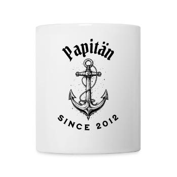 Lustiges Vatertag Papitän seit 2012 Shirt - Tasse - Weiß - Vorne