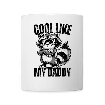 Cooles Waschbär Shirt für Kids zum Vatertag - Tasse - Weiß - Vorne