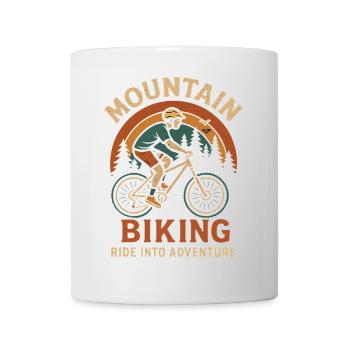 Mountain Biking Adventure Design - Mug - white - Front