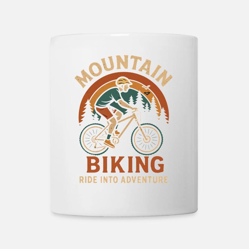 Mountain Biking Adventure Design - Mug - white