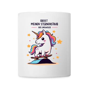 Planche à roulettes Licorne - Mug blanc - blanc - Devant