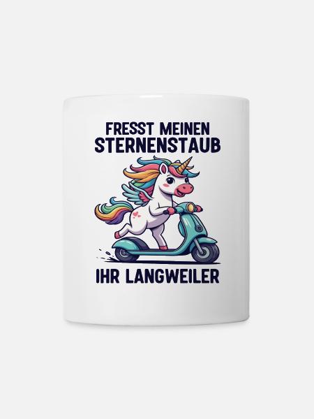 Roller-Einhorn - Tasse - Weiß