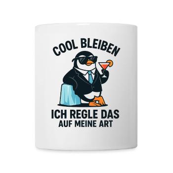 Penguin Cocktail Suit - Mug - white - Front