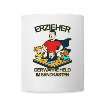Erzieher - Der wahre Held im Sandkasten - Tasse - Weiß - Vorne