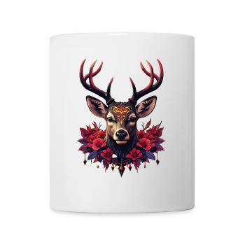 Grâce mystérieuse, le cerf des ombres et des lumières. - Mug blanc - blanc - Devant