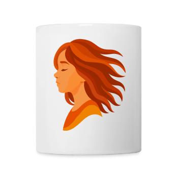 Portrait d’une fille aux cheveux roux - Mug blanc - blanc - Devant