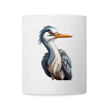 Héron cendré ou héron - Mug blanc - blanc - Devant