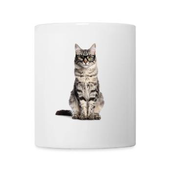 Tabby Cat with Glasses – Wild at Heart - Mug - white - Front