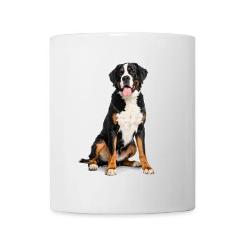 Cute Bernese Mountain Dog – Big Heart, Soft Coat - Mug - white - Front