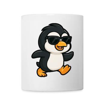 Cool pingouin lunettes de soleil été jogging course à pied - Mug blanc - blanc - Devant
