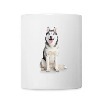 Husky mit blauen Augen – Magisch & wild - Tasse - Weiß - Vorne