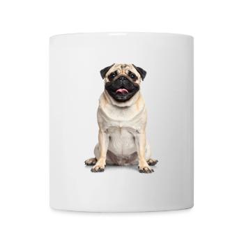 Mops – Charmant, knuffig & voller Liebe! - Tasse - Weiß - Vorne