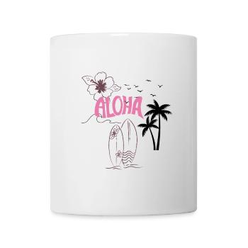 Conception de la plage de surf Aloha - Mug blanc - blanc - Devant