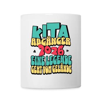 Kita Abgänger 2026 | Eine Legende geht vom Gelände - Tasse - Weiß - Vorne