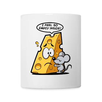 Käse in der Existenzkrise 🧀🐭 - Tasse - Weiß - Vorne