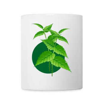 Illustration of a nettle – wild plant - Mug - white - Front