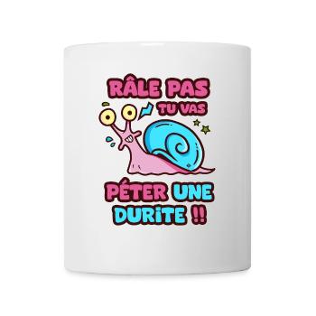 Râle pas tu vas péter une durite humour sticker - Mug blanc - blanc - Devant
