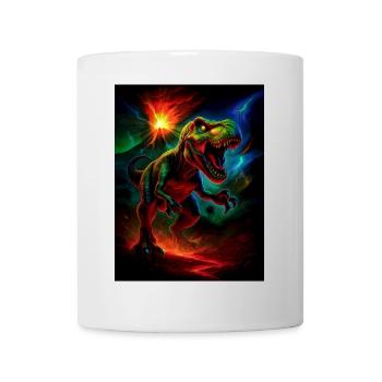 Vulkan-Tyrann im Neonfeuer - Tasse - Weiß - Vorne