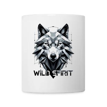 Geometrischer Wolf Tribal Design - Tasse - Weiß - Vorne