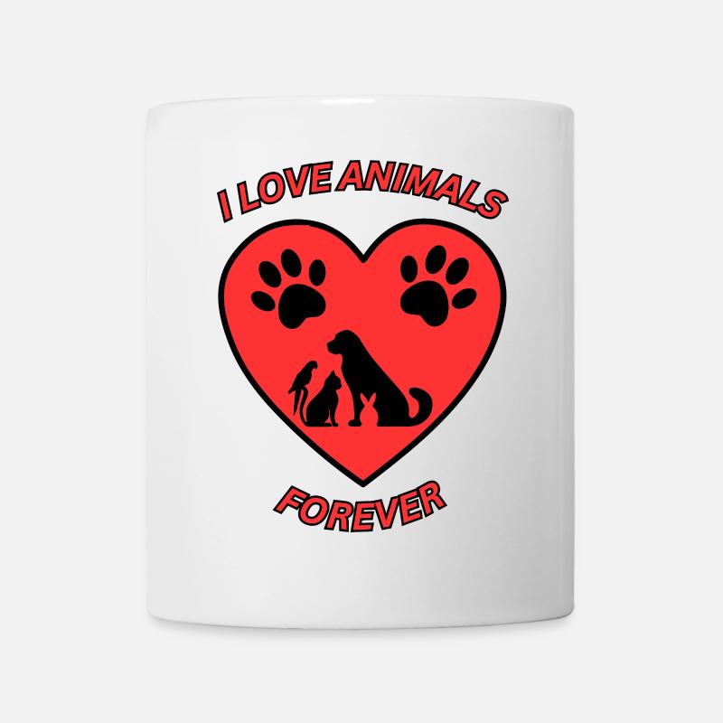 L’amour des animaux - Mug blanc - blanc
