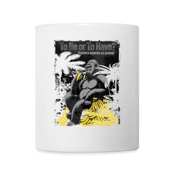 Primal Ape with Banana Pile - Mug - white - Front