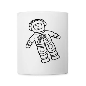 Astronaut Spaceman Doodle Space Explorer Drawn - Mug - white - Front