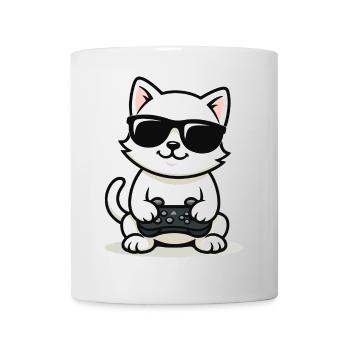 Gamer Cat Coolness - Tasse - Weiß - Vorne