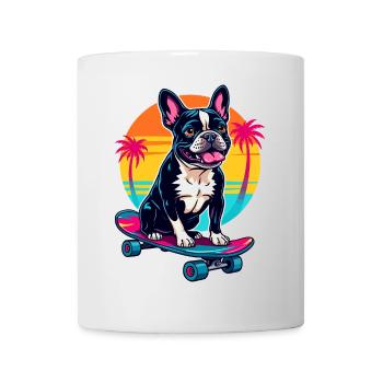 Skater Bulldogge - Tasse - Weiß - Vorne
