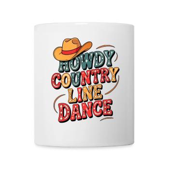 Howdy Line Dance Country colorful line dance design - Mug - white - Front
