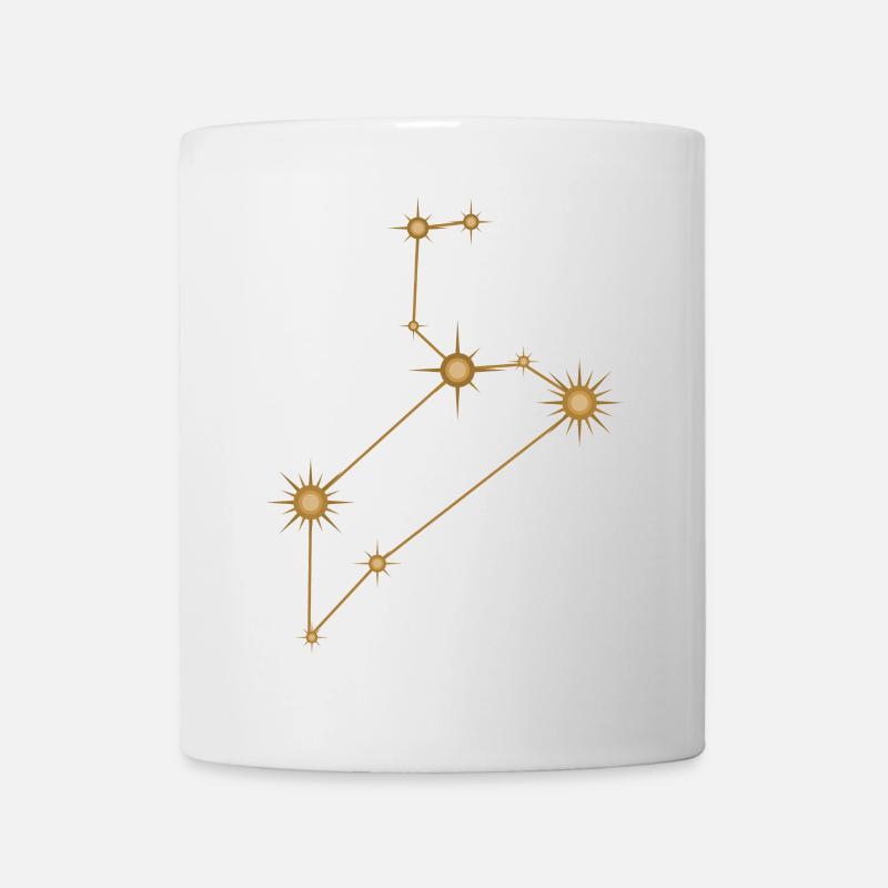 Sternbild Löwe Sternzeichen Sternzeichen Golden - Tasse - Weiß