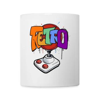 Retro Gaming Neon Design - Tasse - Weiß - Vorne