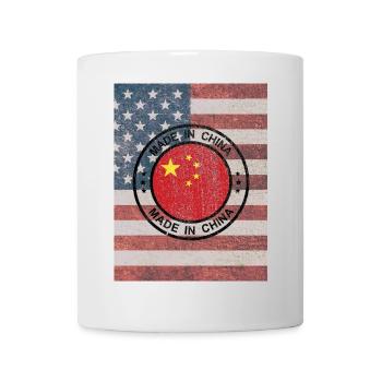 US Flag with China Seal - Mug - white - Front