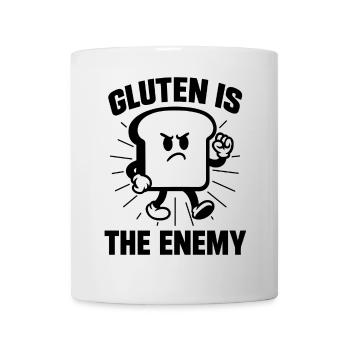 Gluten ist der Feind - Tasse - Weiß - Vorne