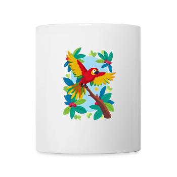Perroquet tropical coloré - Mug blanc - blanc - Devant