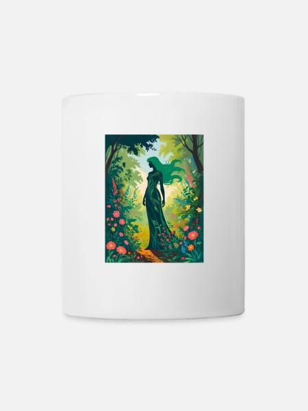 Mother Nature in the Enchanted Forest - Mug - white
