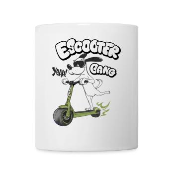 E Scooter Gang Humor Illustration - Tasse - Weiß - Vorne