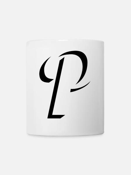 Letter P, Name, der Buchstabe P - Tasse - Weiß