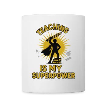 Lehrkraft Superheld Design - Tasse - Weiß - Vorne