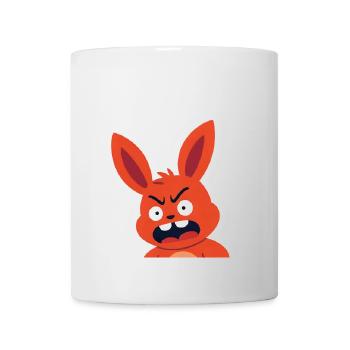 Angry Red Bunny Cartoon - Mug - white - Front