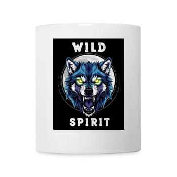 Wild Wolf Ghost Dinosaur Design - Mug blanc - blanc - Devant