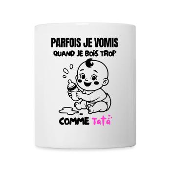 Manchmal muss ich mich übergeben wie Tante 😂👶 - Tasse - Weiß - Vorne